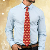 Gold Auspicious Clouds Yunwen Red Lunar New Year  Stropdas