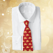 Gold Auspicious Clouds Yunwen Red Lunar New Year  Stropdas