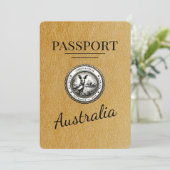 Gold Australia Passport Bewaar de datum Save The Date (Staand voorkant)