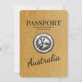 Gold Australia Passport Bewaar de datum Save The Date (Voorkant)