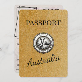 Gold Australia Passport Bewaar de datum Save The Date