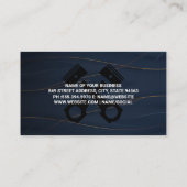 Gold Auto-auto Logo | Gold Dark Blue-achtergrond Visitekaartje (Achterkant)