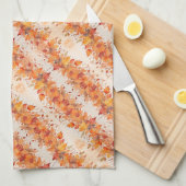 Gold Autumn Leaves Theedoek (Quarter Fold)