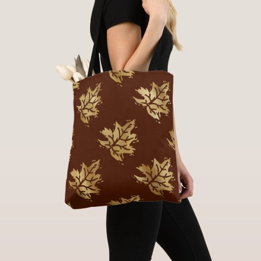 Gold Autumn Pattern Tas (Dichtbij)