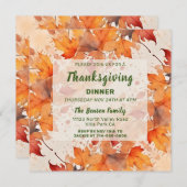Gold Autumn verlaat Thanksgiving Kaart (Voorkant / Achterkant)