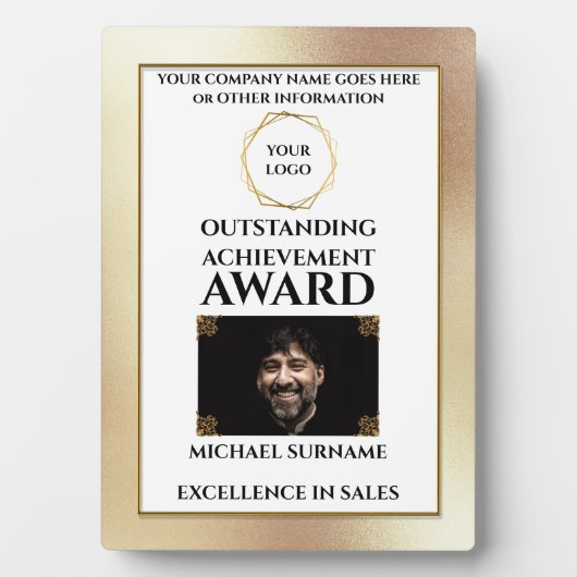 Gold Award - DIY logo herkenningsmedewerker Fotoplaat (voorkant)