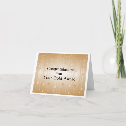 Gold Award - Gefeliciteerd Notitiekaartje (Voorkant)