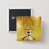 Gold Awards Vierkante Button 5,1 Cm (Voorkant /achterkant)