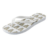 Gold Awareness Ribbon Angel - Aangepaste Teenslipp Teenslippers (Schuin)