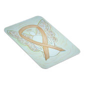 Gold Awareness Ribbon Angel Art Magnet Magneet (Rechterzijde)