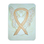 Gold Awareness Ribbon Angel Art Magnet Magneet (Verticaal)