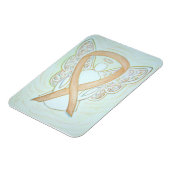 Gold Awareness Ribbon Angel Art Magnet Magneet (Linkerzijde)