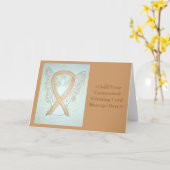 Gold Awareness Ribbon Angel - Kaarten op maat (Gele Bloem)