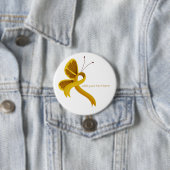 Gold Awareness Ribbon Butterfly Button (In situ)