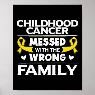 Gold Awareness Ribbon - Cadeau voor kinderkanker Poster