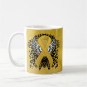 Gold Awareness Ribbon met Wings Koffiemok (Links)