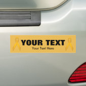 Gold Awareness Ribbon Sjabloon Bumpersticker (Op auto)