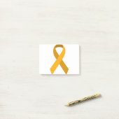 Gold Awareness Support Ribbon Post-it® Notes (Op bureau)