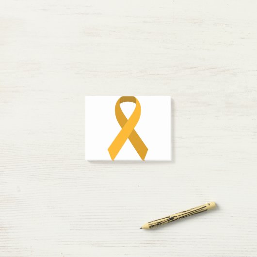 Gold Awareness Support Ribbon Post-it® Notes (Op bureau)