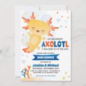Gold Axolotl Boy Baby shower Kaart (Voorkant)