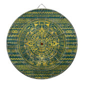 Gold Aztec Inca Mayan Calendar Dartbord (Voorkant)