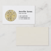 Gold Aztec Inca Mayan Calendar Visitekaartje (Voorkant / Achterkant)