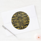 Gold Aztec Inca Mayan Masker Ronde Sticker (Envelop)
