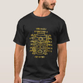 Gold Aztec Inca Mayan Masker T-shirt (Voorkant)