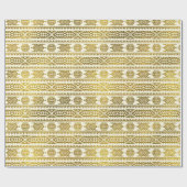 Gold Aztec Peruvian Tribal Pattern Cadeaupapier (Vlak)