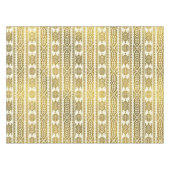 Gold Aztec Peruvian Tribal Pattern Tafelkleed (Voorkant (Horizontaal))