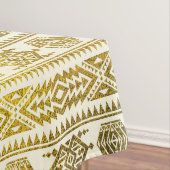 Gold Aztec Peruvian Tribal Pattern Tafelkleed (Voorbeeld)