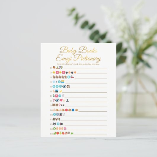 Gold Baby Books Emoji Pictionary Game (Staand voorkant)
