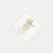 Gold Baby Carriage Shower Napkin Servet (Hoek)