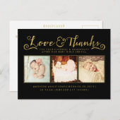 Gold Baby Geboorteaankondiging SIP & SEE Briefkaar Aankondigingskaart (Voorkant / Achterkant)