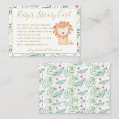 Gold Baby Library Boekaanvraag Leeuw Oerwoud Safar Informatiekaartje (Voorkant / Achterkant)