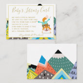 Gold Baby Library Book Request Mountain Fox Funny Informatiekaartje (Voorkant / Achterkant)