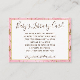Gold Baby Library Book Request Pink Gold Princess Informatiekaartje