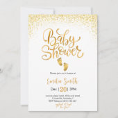 Gold Baby shower Invitation Kaart (Voorkant)