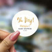 Gold Baby shower Ronde Sticker