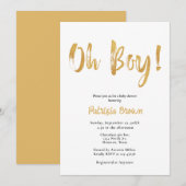 Gold Baby shower Uitnodiging (Voorkant / Achterkant)