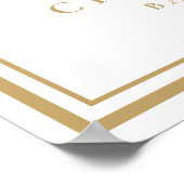 Gold Baby Shower Welcome Poster | Vintage Pram (Hoek)