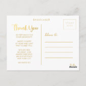 Gold Baby Sip en Zie Briefkaart Photo Template (Achterkant)