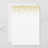 Gold Baby Sprinkle Shower Uitnodigen Kaart (Achterkant)