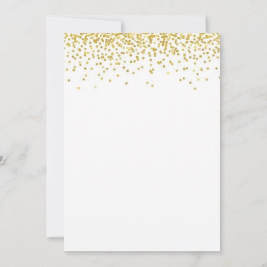 Gold Baby Sprinkle Shower Uitnodigen Kaart (Achterkant)