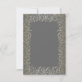 Gold Baby's Breath Chique Lijst Bruiloft RSVP Kaar (Achterkant)