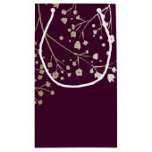 Gold Baby's Breath Elegant Plum Wedding Klein Cadeauzakje (Achterkant)