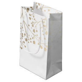 Gold Baby's Breath Elegant White Wedding Klein Cadeauzakje