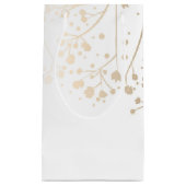 Gold Baby's Breath Elegant White Wedding Klein Cadeauzakje (Voorkant)