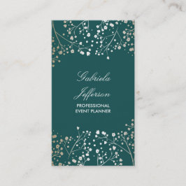 Gold Baby's Breath en Blauwgroen kleuren Elegant F Visitekaartje