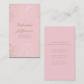 Gold Baby's Breath Pink  Elegant Visitekaartje (Voorkant / Achterkant)